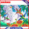 5D Partial Special Shape Drill Drawing Picture Bird Flower Diamond Painting Kit