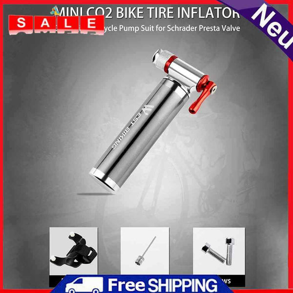 Outdoor Bicycle Mini Pump Aluminum MTB CO2 Tire Filler for Basketball Football