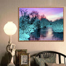 Vanpower 5D Diamond 5D Diamond Embroidered Paintings DIY Snowy Forest Lake Full HSS-K