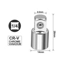 Stainless Steel 1/2 "Big Wrench Socket Head Adapter Converter Sleeve Ratchet