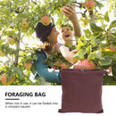 Foraging Bag - Leather Collapsible Pouch Bushcraft Belt Dump Bags - Brown Newly