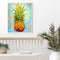 Abstract Pineapple Oil Paint By Numbers Kits DIY Handpainted on Canvas Wall Art