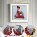 5D DIY Diamond Painting Partial Special Drill Dress Lady Picture of Rhineston