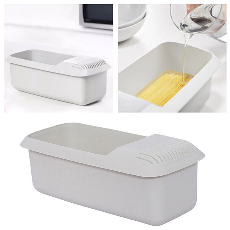 Plastic Microwave Noodles Pasta Storage Box Vegetable Strainer Kitchen Gadgets