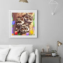DIY Diamond Painting Cute Raccoon Full Square Diamond Mosaic Wall