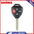 2006-2010 Black Car Remote Key Case 4 Buttons Key Shell Replacement for Corolla