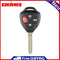 2006-2010 Black Car Remote Key Case 4 Buttons Key Shell Replacement for Corolla