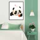 Frameless Hand Painted Digital Picture DIY Panda Paint By Numbers Wall Craft Kit
