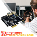 PCI-E Adapter PCI-Express 1x to 16x 1to 4 USB 3.0 Mining Riser Card Molex 4 Pin