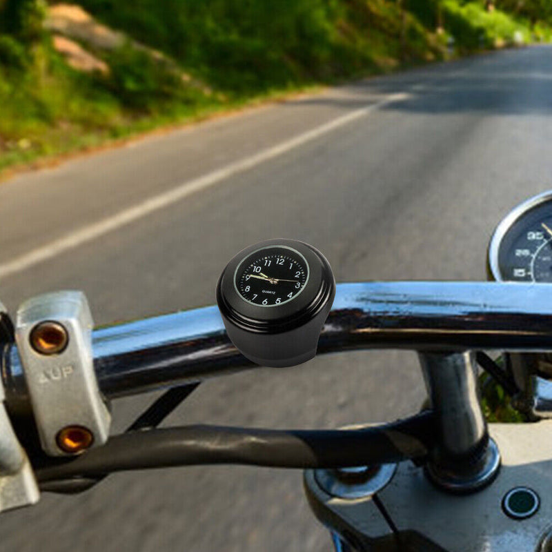 Motorcycle Clock Waterproof 22-25mm Dia Handlebar Watch Luminous Quartz Clock