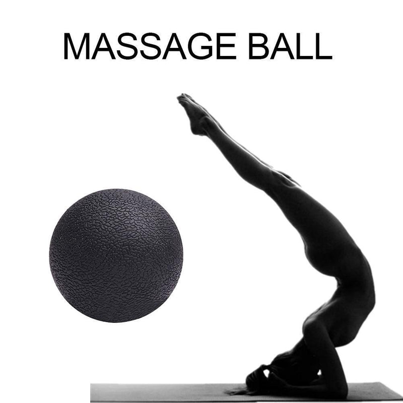 TPE Lacrosse Ball Sports Yoga Muscle Relax Roller Fitness Massage(Black) Newly