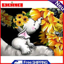5D Sunflower Elephant Mosaic Diamond Painting Drawing Full Round Drill Handcraft