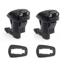 2pcs Universal Black Auto Car Front Windshield Washer Set A0S6 Wiper Nozzle X2Y0