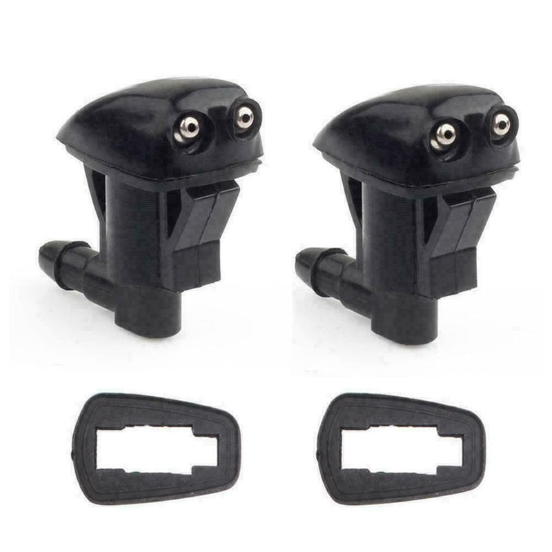 2pcs Universal Black Auto Car Front Windshield Washer Set A0S6 Wiper Nozzle X2Y0