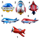 Kids Birthday Plane Theme Party Supply Inflation Spacecraft Foil Balloons