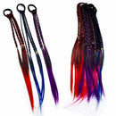 Colorful Hair Extension Headband Wig Ponytail Hair Ornament Rubber Bands