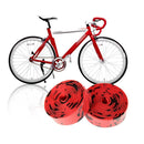 2 XCycling Road Bike Sports Cork Handlebar Tape + 2 Bar Plug Black + Red
