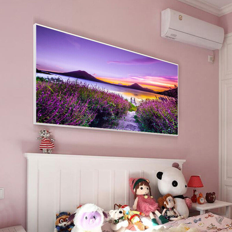 Lakeside Flower 5D DIY Diamond Painting Full Round Drill Embroidery Arts Picture
