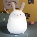 7 Colors Decompression USB Rechargeable Rabbit Shaped Cute Night Light Silicone