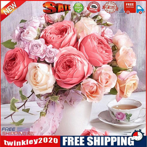 5D DIY Full Round Drill Diamond Painting Warm Flowers Cross Stitch (B1098)