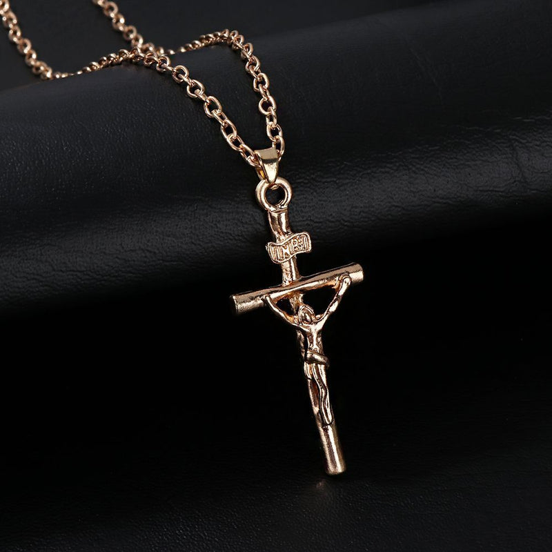 Sale Long Jewelry Women Men Necklace INRI Crucifix Jesus Chain Cross Pendant