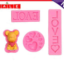 Fondant Moulds 4 Piece Fondant Jelly Foam Dessert Cake Topper Making Molds