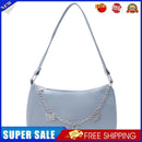 Fashion Women Butterfly Chain PU Underarm Bag Casual Small Handbags (Blue)