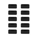 10x Silicone Band Keeper Loop for Garmin Fenix 6S Pro 6S 5S Plus 5S (Black)