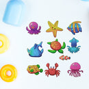 10pcs Non Slip Bathtub Stickers Marine Life Bath Self Adhesive Decals (001)