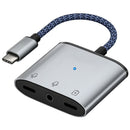 Fast Charging Earphone Jack Type-C Audio Adapter Converter Cable USB C to 3.5mm