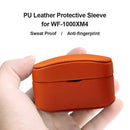 PU Leather Protective Cover Case for Sony WF-1000XM4 Charging Case (Orange)