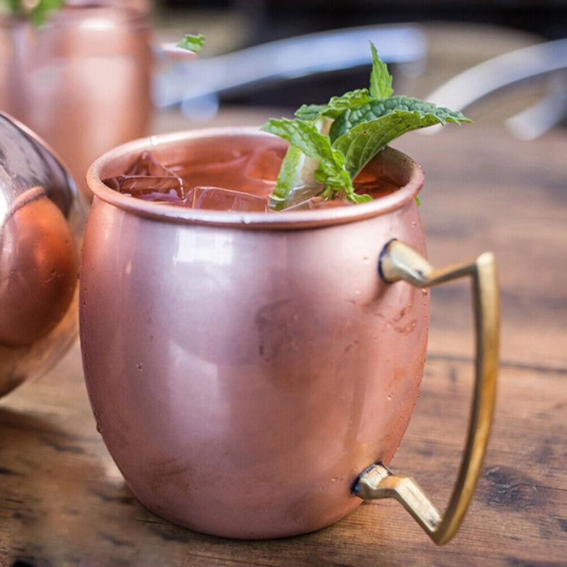 Moscow Mule Copper Mugs Metal Cup Stainless Steel Beer Cocktail Coffee Cup