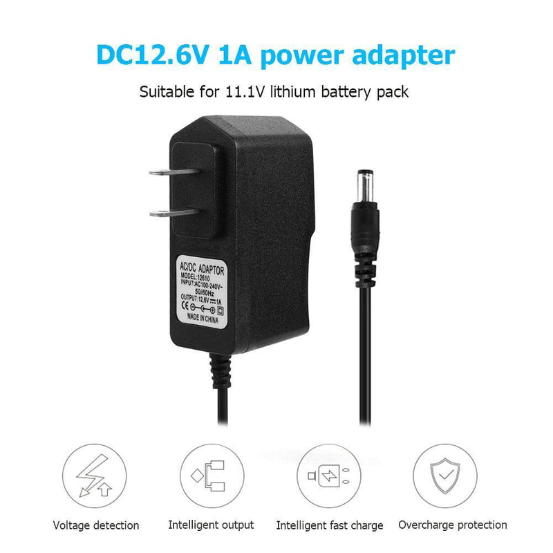 Power Supply Adapter Charger for 11.1V-12.6V 18650 Li-ion Rechargeable Battery
