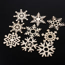 Wooden Pendants Christmas Snowflake Hanging Ornaments Wood Chip Xmas Decoration