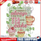 Cross-Stitch Kits Printed Canvas Tea Cake Embroidery DIY 14CT Stamp (J341)