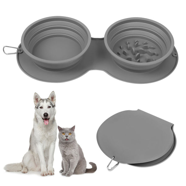 Dog Cat Water Food Bowls Dog Bowls Slow Feeder Bowls Collapsible Pet Bowls