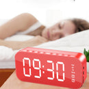 Bluetooth-Compatible Wireless Speaker Alarm Clock HiFi Mirror Player Subwoo