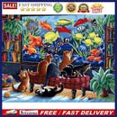5D Kit Rhinestone Pictures DIY Cat World Full Round Drill Diamond Painting Cr