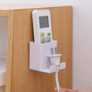 Wall Holder Storage Box Remote Control Mobile Phone Plug Organizer (White) Newly