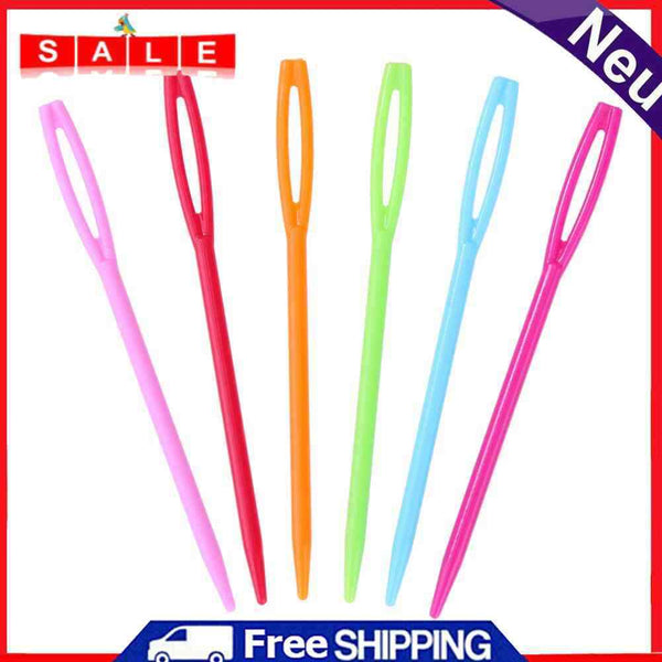 100pcs Plastic Needles Knitting Crochet Sewing Hook Sweater Weaving Tools