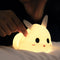 Rabbit LED Bedside Lamp Creative USB Remote Control Timing Night Lamp for Decor