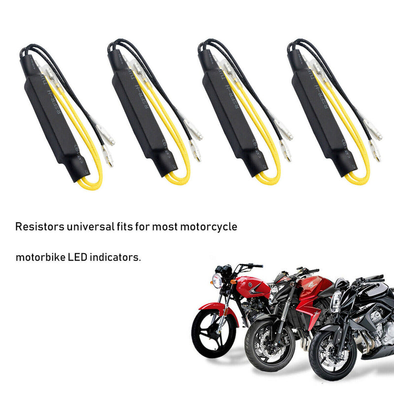 Motorcycle LED Light Load Resistor Turn Signal Adapter (Bilateral Lead)