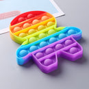 Silicone Push Bubble Fidget Anti Stress Autism Need Toys Rainbow (Human) Newly