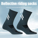 Bike Reflective Socks Moisture Wicking Sweat Absorption Night Riding Socks Ly