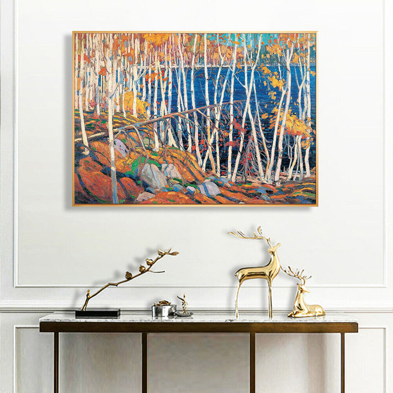 Birch Forest by Lake Oil Paint By Number Kit DIY Home Decoration Gift Wall Art