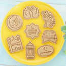 8Pcs Biscuit Mold Ramadan DIY Cake Baking Tools Cookie Cutters K8N8