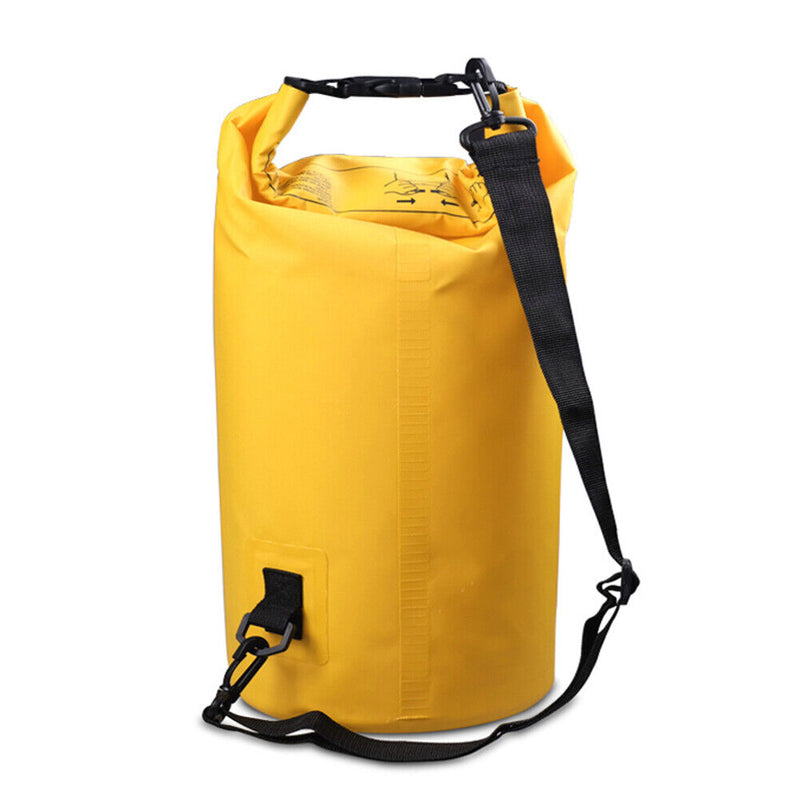 Waterproof Dry Bag Pack Sack Swimming Kayaking River Trekking (15L Yellow) Newly