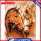 Painting By Numbers DIY Loving Horses Hand Painted Canvas Oil Art Picture Kit