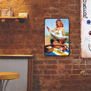 Sexy Lady Poster Metal Plate Tin Sign Plaque for Bar Pub Club Cafe Wall (E)