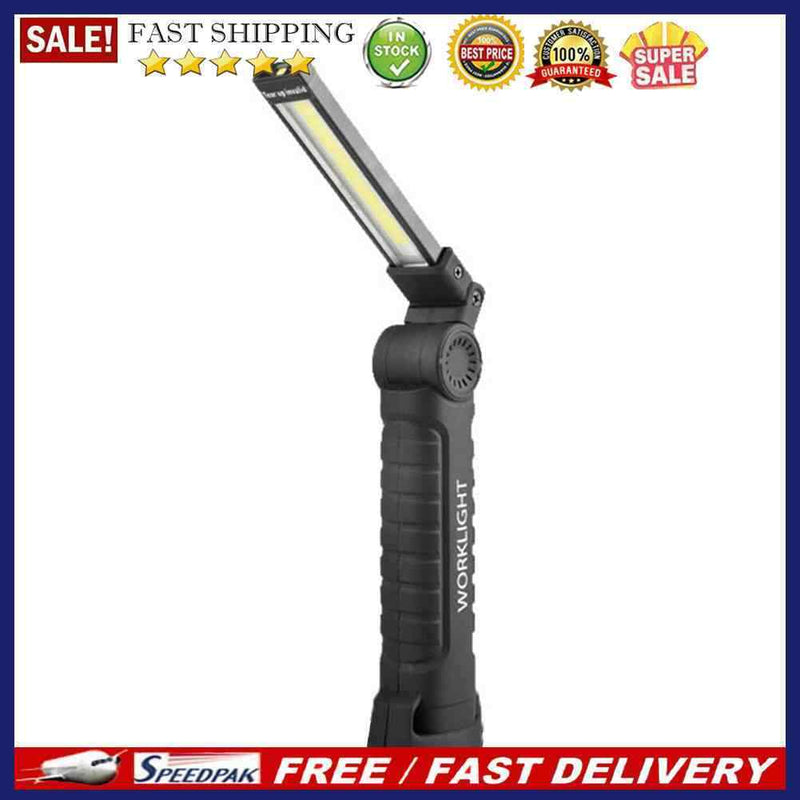 Portable COB Flashlight Rechargeable Work Camping Torch Folding Night Lightin